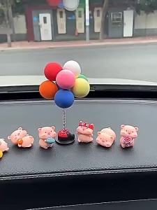 Phụ kiệnMô hình heo hồng mini dễ thương trang trí xe hơixe máytiểu cảnh hồ cábàn họcbàn làm việc