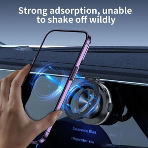 Car Phone Mount Magnetic Holder Compatible with All Phones Durable Suction Cup for Safe Driving