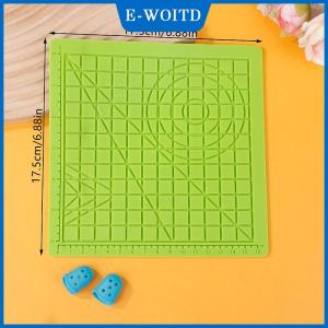 【E-WOITD】 แผ่นรองปากกาพิมพ์ลาย3D แผ่นซิลิโคนสำหรับวาดแบบสร้างสรรค์พร้อมปลอกนิ้วกันความร้อนเครื่องมือศิลปะของขวัญคริสต์มาสสำหรับเด็ก