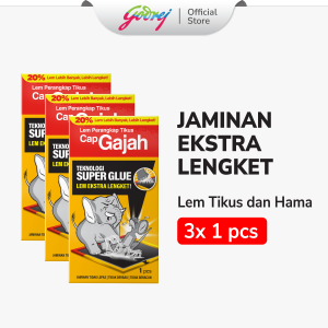 [Paket Promo Beli 3] Lem Perangkap Tikus Cap Gajah Trap X-Glue 60gr - Lem Tikus Super Lengket