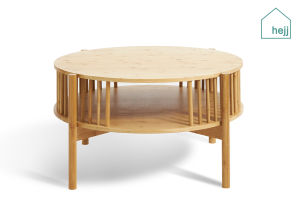 HEJJ Bamboo Ripa Coffee table with shelf storage