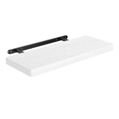 JIYAN2866 1pc Wooden Floating Shelves Deeper Wall Mounted Storage Shelf Sturdy Multi Functional Bathroom Shelves for Living Room Bedroom Kitchen