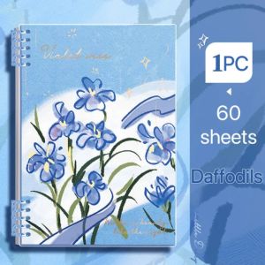 A5 60Sheets Notebook Loose Leaf Detachable Romantic Garden Notebook Student School Classroom Office Supplies