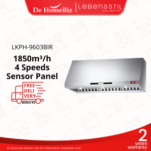 [PM FOR GIFT] LEBENSSTIL Professional Series 6 Burners Gas Hob LKPH-8006SS + LKPH-9603BIR Hood