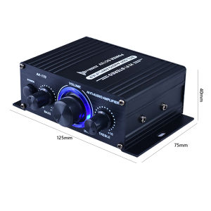 AK-170 Mini HiFi Audio Power Amplifier 200W+200W 2-CH Dual Channel w/RCA In