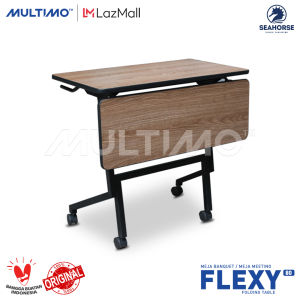 Meja Training Meja Banquet Meja Lipat Meja IBM Roda - Seahorse FLEXY 80x45 Multiplek HPL