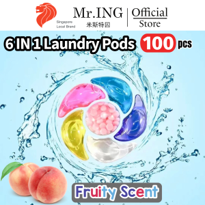 MR.ING 6 in 1 Laundry Pods Detergent Capsule Anti-bacterial [100 pods]