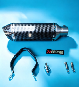 Akrapovic 370mm with silencer on Rusi classic 250 stainless elbow ( carb and fi type )