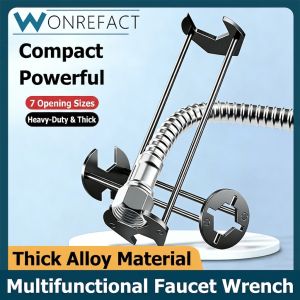 Multifunctional Sink Wrench  7-Slot Plumbing Spanner for Tight Spaces  HDB & BTO Compatible Kitchen & Bathroom Repair