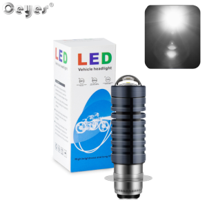 Ceyes Universal Motorcycle LED Headlight Bulb Px15D H6 H4 Yellow+White Tmx 125 Headlight Bulbs