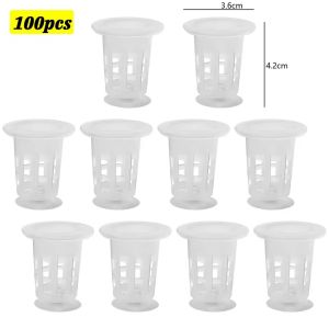 【XZxinzhan】100Pcs Hydroponic Pot Net Cup Greenhouse Soilless Mesh Plant Grow Pots Net Basket Holder Vegetable Nursery Cup Tray with Suction Cup