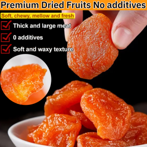 Sweet and Soft Unsweetened Pitted Red Apricot Dried Fruit for All Ages in Spring No Additives Naturally Delicious