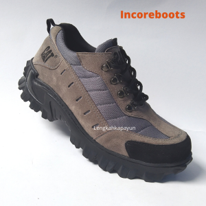 Safety Shoes Sepatu Pria Boots Safety Low Cut Ujung Besi Anti Paku Abu Hitam Ada Ukuran Besar Jumbo 44 45 46 47 48