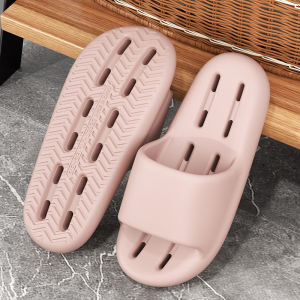 [Free Shipping] EVA CoupleS Bathroom Slippers For Men In Summer Non-Slip Indoor Home Bathing Slippers For Women Hollow Soft-Soled Water-Draining Home Use