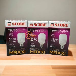 Paket 3 Pcs SCORE Maxxi Lampu Bohlam LED Bulb Capsule Premium Quality 5W 10W 15W 20W 30W 40 Watt