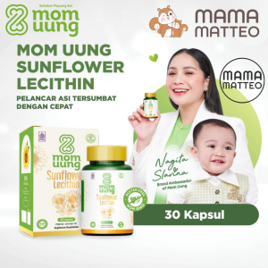 MOM UUNG Sunflower Lecithin 30 Kapsul / Melancarkan Sumbatan ASI Non GMO Halal / MOMUUNG BANDUNG