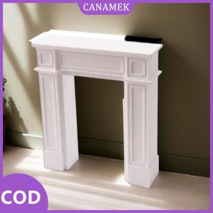 CANAMEK✨ 1pcs Dollhouse thu nhỏ phong cách Châu Âu nhà phòng khách Tủ Mỹ Retro lưu trữ lò sưởi nền trang trí nội thất