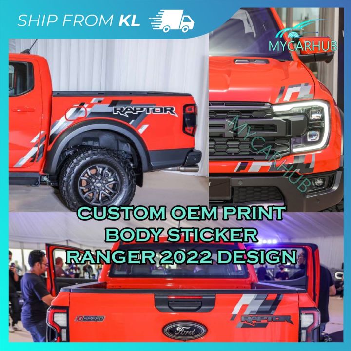 Ford Ranger 2022 Design (Custom Sticker) for Car Body Raptor / Ranger