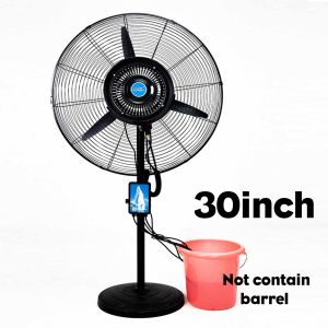 Industrial Fan Heavy Duty Industrial Electric Fan With Mist Spray Heavy Duty Inverter Water Mist Electric Fan Mist Fan Water Air Cooling 30 Inch Stand Fan 20 inch Wall Fan 3 Speed Adjustable