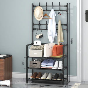 Homenhome Household Floor-standing Coat Rack Creative Dormitory Dust-proof Large Capacity Simple Storage Shoe Cabinet Bathroom Storage Rack