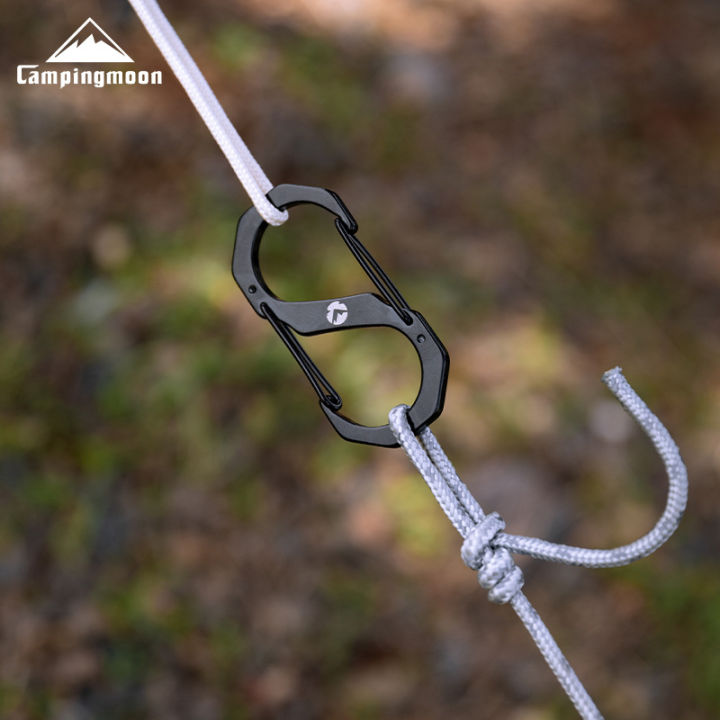 Campingmoon%20S-Shape%20Carabiner%20Double%20Hook%20Outdoor%20Camping%20Hiking%20Equipment%20Tool%20Tent%20Accessories%20SS-5%20SS-7%202pcs%20Pack%20Set%205/7cm%20Stainless%20Steel%20Keychain%20Hanging%20up%20to%20150kg%20Max%20Load%20Heavy%20Duty%20Original%20-%20Image%205