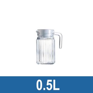 RakanKu MALAYSIA 1.7L Water Juice Food Grade Glass Jug Transparent Glass Serving Jug Cold & Warm Water Tea Beverage Drink Jug Jag Air 玻璃水壶
