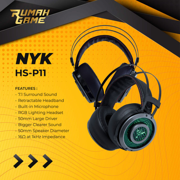 Headset Gaming RGB USB Surround Sound Nyk P11 Lazada Indonesia
