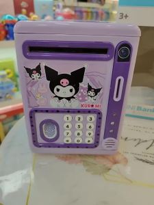 Sanrio Music Automatic Rolling Money Saving Bank Kuromi My Melody Cinnamoroll Coin Password Bank Toy