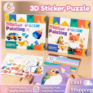 3D Sticker Puzzle Toy DIY Shape Collage Craft Kit Creative Handmade Toy Educational Gift for Kids