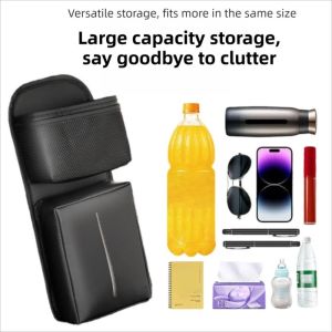 LITUILI Multi-Functional Car Seat Side Storage Bag Tissue Box Portable Auto Seat Box Universal Leather Car Seat Hanging Organizer for Tissue Phone Keys