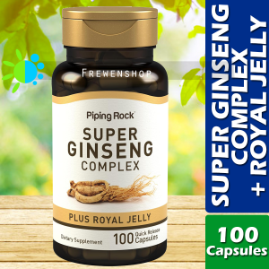 SUPER GINSENG COMPLEX 100 Capsules with Royal Jelly Panax Korean Ginseng Root Extract Supplement