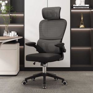 OTA- Ergonomic Office Chair Computer Gaming Chair Kerusi komputer pejabat PU Leather Support Chair Adjustable Lumbar Mesh Chair High-Back Chair 办公椅
