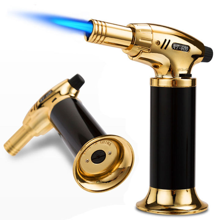 Bật lửa máy khò cầm tay lửa tia cao cấp AT-600 lửa cực mạnh, có đế đứng cố định van khóa lửa An Toàn (fullbox)