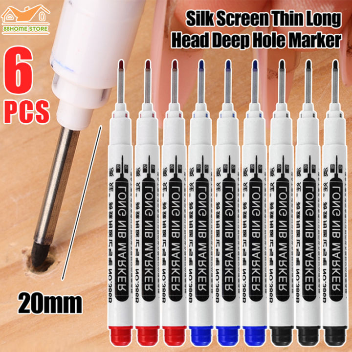 3 Pcs/set Long Head Marker Pens Bathroom Woodworking Decoration Multi-purpose De