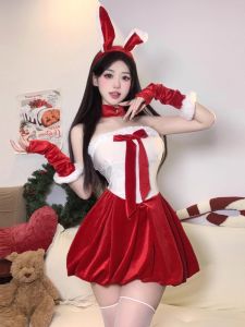 U Gonna S Giáng Sinh Quần Áo Ngủ Cho váy nữ Màu Đỏ Không Tay nâng Đồ Lót Quần Áo Ngủ Thời Trang 2025 Mới Thiết Kế Đàn Hồi Đảng Món Quà Giáng Sinh