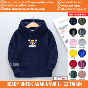 Jaket Hodie Hudie Jumper Anak Cowok Cewek Gambar Karakater ONE PIECE Umur 1 2 3 4 5 6 7 8 9 10 11 12 Tahun Murah Berkualitas Bahan Tebal Flece Premium Gramasi Original Disro Outwear Lengan Panjang Musim Dingin Terbaru Terlaris Warna Navy Blue Maroon Hitam