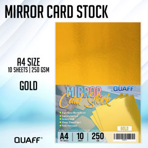 PSD QUAFF Mirror Cardstock A4 250gsm (10pcs) Metallic Paper for DIY Crafts & Cricut