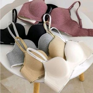 (Rẻ Vô Địch) Combo 5 Áo Lót Nữ Không Gọng Chất Cotton Hàn  Đệm Nâng Đẩy 35cm Tạo Khe Xinh Gợi Cảm T1111