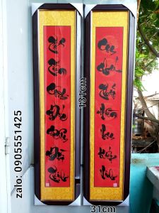 Hoành phi câu đối tổ tiên khung kính đầy đủ. Quà tặng nhà thờ ông bà cha mẹ quà tết.