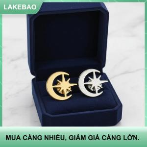 【LAKEBAO】 Phụ Nữ Cô Gái Ve Áo Pin Thép Không Gỉ Mặt Trời Trăng Sao Trâm Huy Hiệu Phụ Kiện Sang Trọng Cho Các Trường Học Đảng Ba Lô Hat