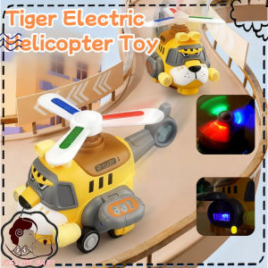 Electric Helicopter Toy Cute Cartoon Tiger with Music&Light Rotating Toys Baby Toys Birthday Gift