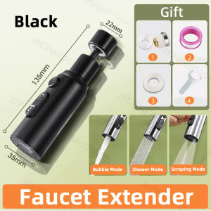 Kitchen Bathroom Faucet Extender 360° Rotatable 3 Modes Splash-Proof Interface For Household Wash Basin
