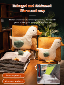 Bungee Office Plush Pillow Quilt: A Cartoon Nap Cushion for Relaxation