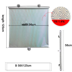 WEPHOTO Sunshade Roller Roller Window Shades Blackout Blind Shade with Suction Cups Temporary Portable Window Cover Curtain