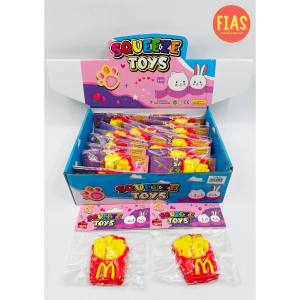 16 pcs French Fries Taba Squishy Pinch Decompression Toy A1344-40 Wholesale Paninda Lootnag Fillers