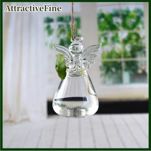 AttractiveFine 1 chiếc bình hoa thủy tinh trong suốt hình thiên thần bình Cây treo trang trí sân vườn