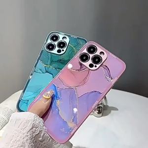 ลายหินอ่อนที่เหมาะกับ Apple 14promax เคสศัพท์ 12 แก้วเหลว 11 รวมทุกอย่าง 8plus ผู้หญิง xr ขั้นสูง