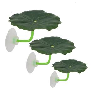 Aquarium Decoration Leaves 3Pieces Fish Resting Pad Natural Habitats Fish Shelter Spawning Bed for Fishtank Landscape