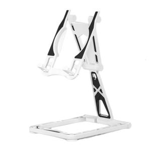 Phone Stand Built in Wireless Charging Slot for Phone 16 15 14 Height Adjustable Phone Tablet Mount Phone Holder
