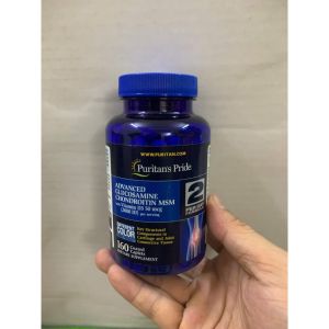 Viên uống Glucosamine chondroitin with msm chai 160 viên hãng Puritans Pride từ Mỹ -  - Hỗ trợ phục hồi và bảo dưỡng chất nhờn bôi trơn khớp và các mô khớp.   - Hỗ trợ giúp làm lành các khớp bị tổn thương do vận động.